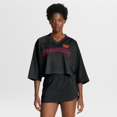 NFL Washington Commanders Women's Primetime Cropped Mesh Dri-FIT Fashion Jersey - Black
