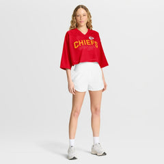 NFL Kansas City Chiefs Women's Primetime Cropped Mesh Dri-FIT Fashion Jersey - Red