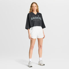 NFL Las Vegas Raiders Women's Primetime Cropped Mesh Dri-FIT Fashion Jersey - Black