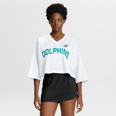 NFL Miami Dolphins Women's Primetime Cropped Mesh Dri-FIT Fashion Jersey - White
