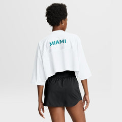 NFL Miami Dolphins Women's Primetime Cropped Mesh Dri-FIT Fashion Jersey - White