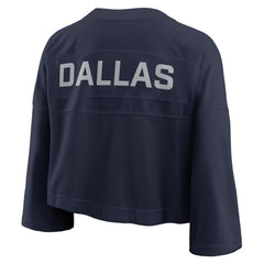 NFL Dallas Cowboys Women's Primetime Cropped Mesh Dri-FIT Fashion Jersey - Navy