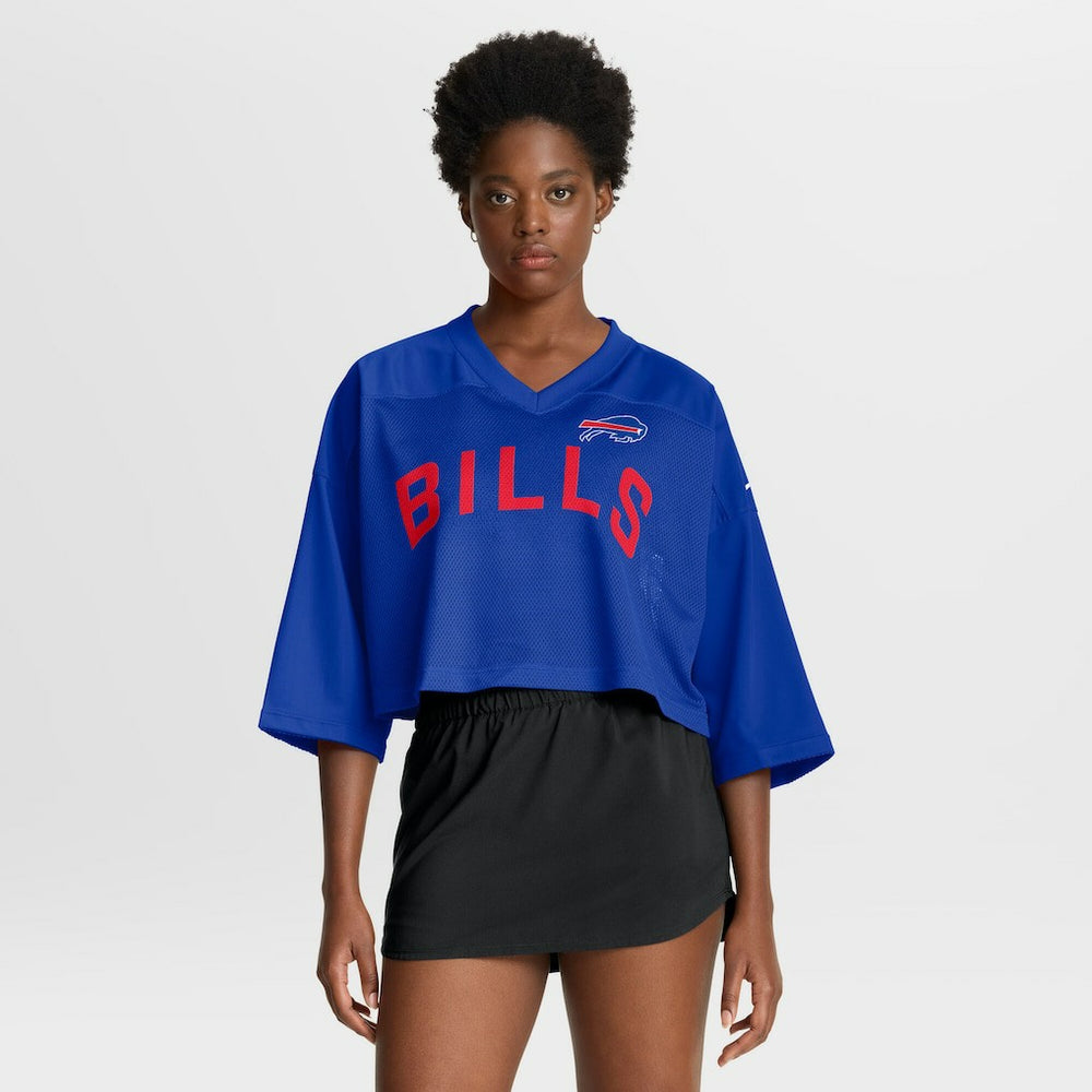 NFL Buffalo Bills Women's Primetime Cropped Mesh Dri-FIT Fashion Jersey - Royal