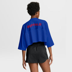 NFL Buffalo Bills Women's Primetime Cropped Mesh Dri-FIT Fashion Jersey - Royal