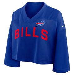 NFL Buffalo Bills Women's Primetime Cropped Mesh Dri-FIT Fashion Jersey - Royal