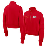 Kansas City Chiefs Women's Primetime Phoenix Half-Zip Sweatshirt Red