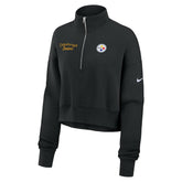Pittsburgh Steelers Women's Primetime Phoenix Half-Zip Sweatshirt Black