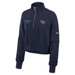 Tennessee Titans Women's Primetime Phoenix Half-Zip Sweatshirt Navy