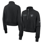 Las Vegas Raiders Women's Primetime Phoenix Half-Zip Sweatshirt Black