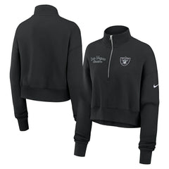 Las Vegas Raiders Women's Primetime Phoenix Half-Zip Sweatshirt Black