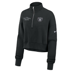 Las Vegas Raiders Women's Primetime Phoenix Half-Zip Sweatshirt Black