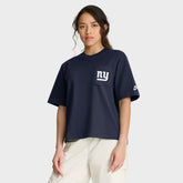 New York Giants Women's Rewind Pocket Boxy T-Shirt Royal