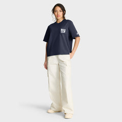 New York Giants Women's Rewind Pocket Boxy T-Shirt Royal