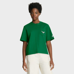 Philadelphia Eagles Women's Rewind Pocket Boxy T-Shirt Kelly Green