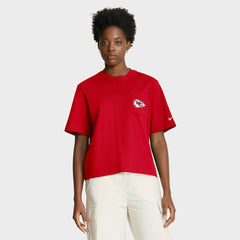 Kansas City Chiefs Women's Rewind Pocket Boxy T-Shirt Red