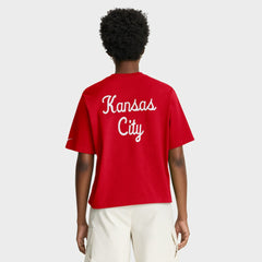 Kansas City Chiefs Women's Rewind Pocket Boxy T-Shirt Red