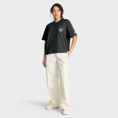 Las Vegas Raiders Women's Rewind Pocket Boxy T-Shirt Black