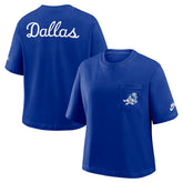 Dallas Cowboys Women's Rewind Pocket Boxy T-Shirt Royal