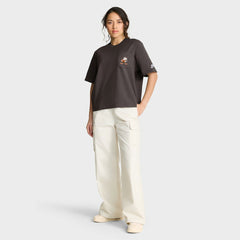 Cleveland Browns Women's Rewind Pocket Boxy T-Shirt Brown
