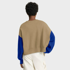 Buffalo Bills Women's Oversized Rewind Pullover Sweatshirt Tan
