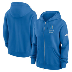 Detroit Lions Women's Phoenix Rewind Full-Zip Hoodie Blue