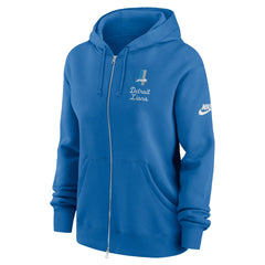 Detroit Lions Women's Phoenix Rewind Full-Zip Hoodie Blue