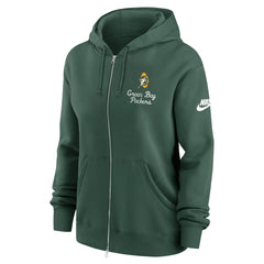 Green Bay Packers Women's Phoenix Rewind Full-Zip Hoodie Green