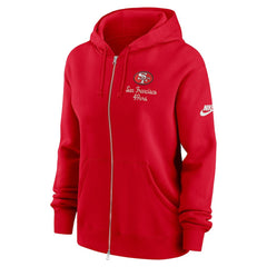 San Francisco 49ers Women's Phoenix Rewind Full-Zip Hoodie Scarlet