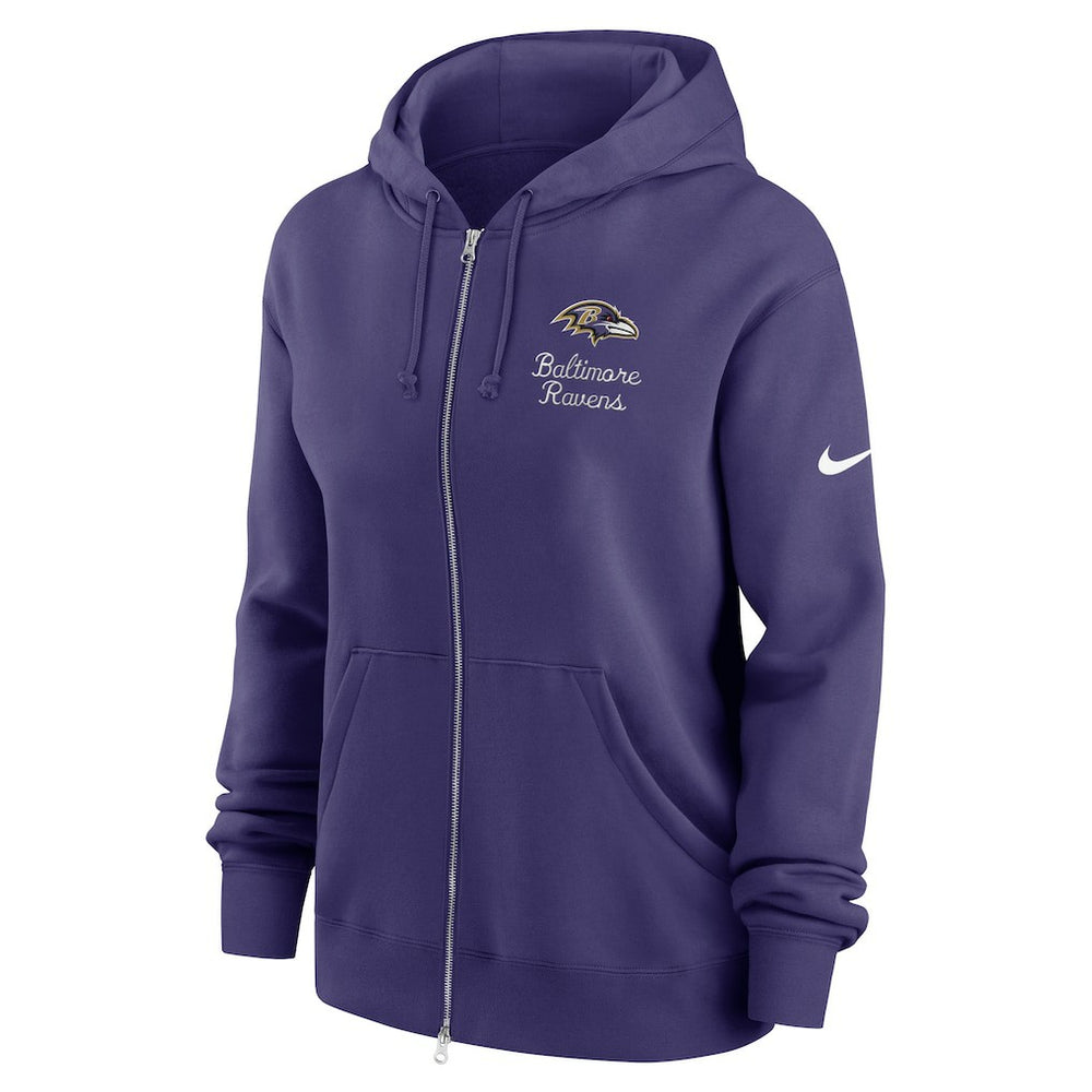 Baltimore Ravens Women's Phoenix Rewind Full-Zip Hoodie Purple