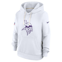 Minnesota Vikings Women's Alternate Logo Sideline Standard Issue Dri-FIT Hoodie White