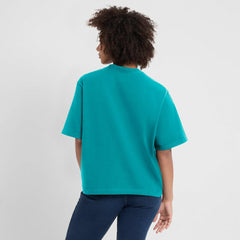 Miami Dolphins Women's Essential Script Relaxed Boxy T-Shirt Aqua