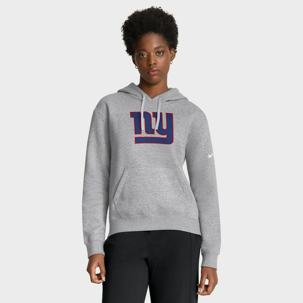 New York Giants Women's Club Fleece Hoodie Heather Gray