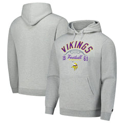 Minnesota Vikings Starter Pullover Hoodie Heather Gray