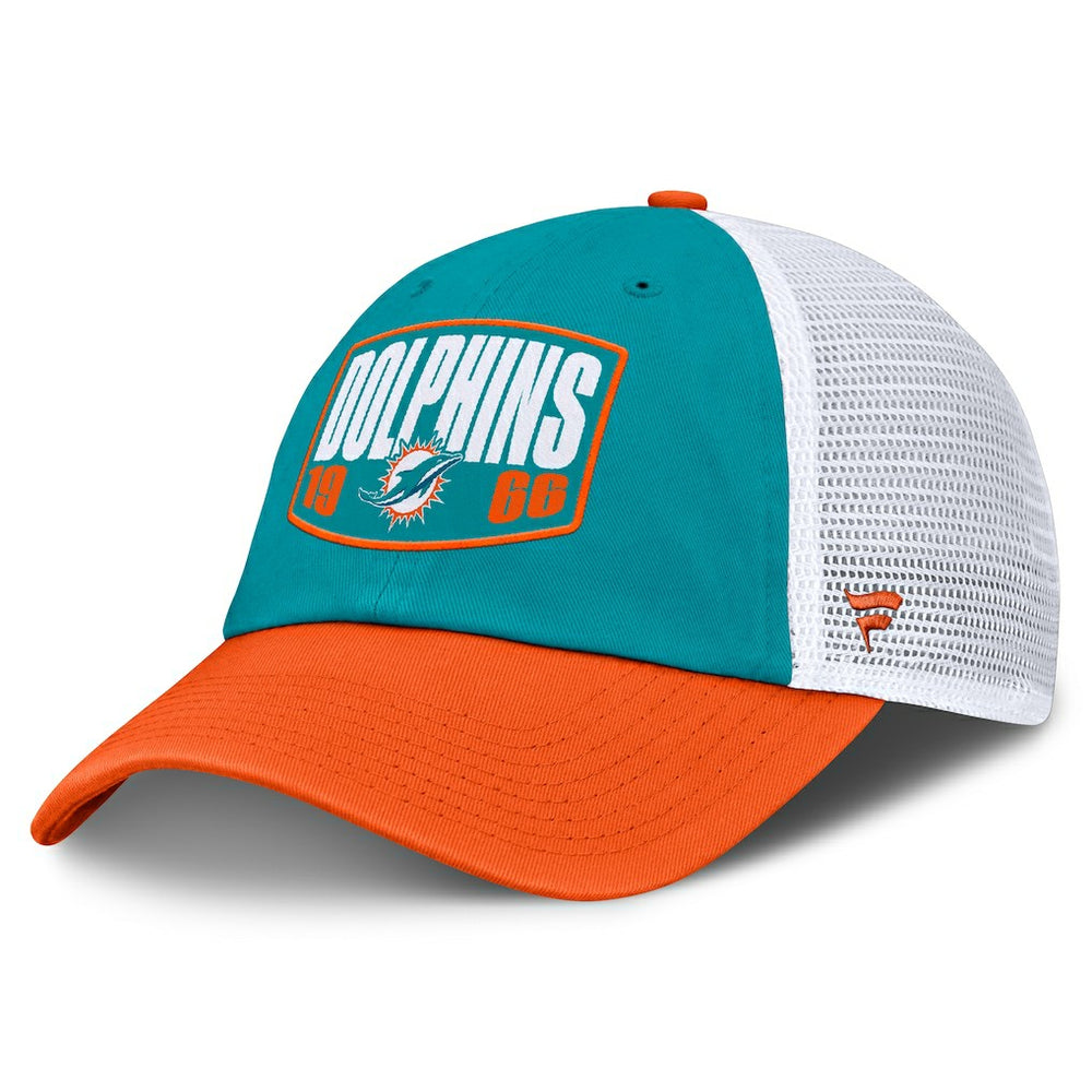 Miami Dolphins Franchise Trucker Adjustable Hat Aqua/Orange