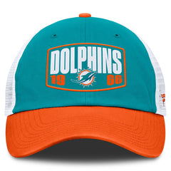 Miami Dolphins Franchise Trucker Adjustable Hat Aqua/Orange
