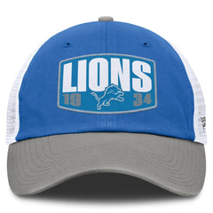 Detroit Lions Franchise Trucker Adjustable Hat Blue/Gray