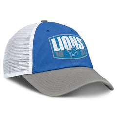 Detroit Lions Franchise Trucker Adjustable Hat Blue/Gray