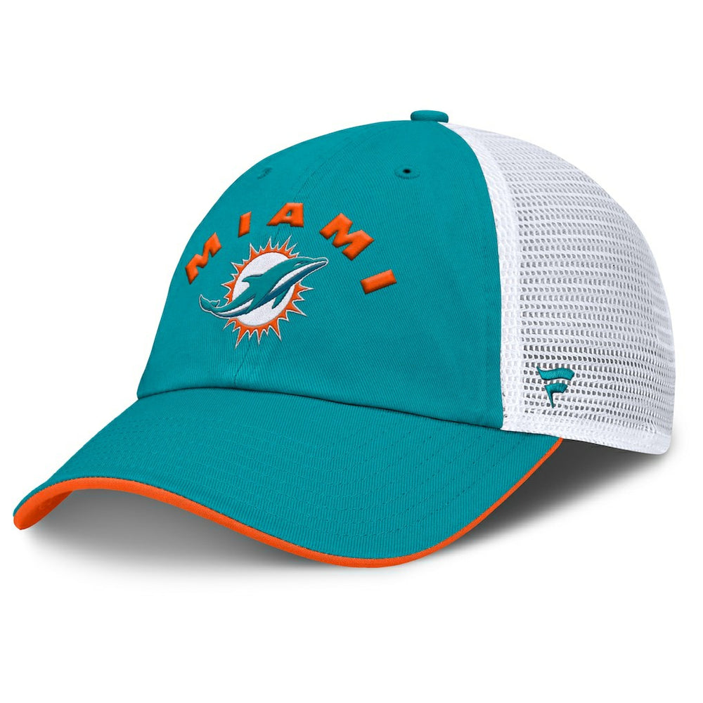 Miami Dolphins Reverse Trucker Adjustable Hat Aqua/White