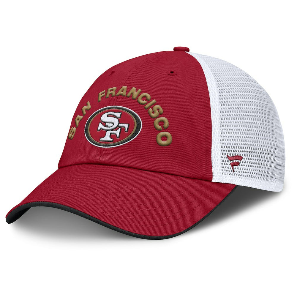 San Francisco 49ers Reverse Trucker Adjustable Hat Scarlet/White