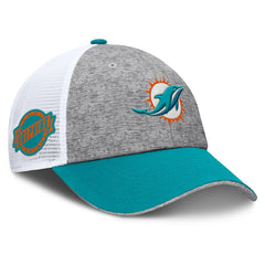 Miami Dolphins Option Trucker Adjustable Hat Gray/Aqua
