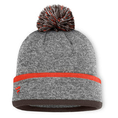 Cleveland Browns Motion Cuffed Knit Hat with Pom Heather Gray