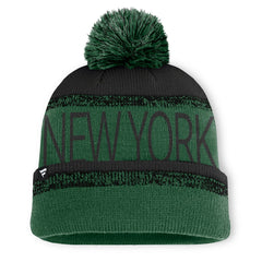 New York Jets Play Action Cuffed Knit Hat with Pom Green/Black
