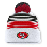 San Francisco 49ers Ghost Cuffed Knit Hat with Pom White