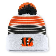 Cincinnati Bengals Ghost Cuffed Knit Hat with Pom White