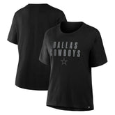 Dallas Cowboys Women's Blackout Kneel Down Legacy T-Shirt Black