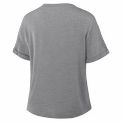 Dallas Cowboys Women's Pennant Wave Tribute Tri-Blend Boxy T-Shirt Heather Gray