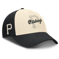 Pittsburgh Pirates Nike Statement Club Performance Adjustable Hat - Black/Natural Hats