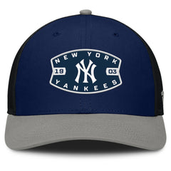 New York Yankees Fanatics Cutoff Adjustable Trucker Hat - Navy/Gray Hats