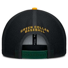 Athletics Fanatics Cutoff Adjustable Trucker Hat - Green/Gold Hats