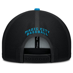 Miami Marlins Fanatics Cutoff Adjustable Trucker Hat - Black/Blue Hats
